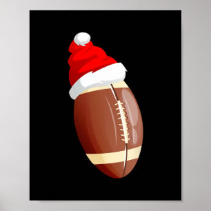 Poster bola de futebol de natal santa que diversão esport