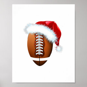 Poster bola de futebol de natal santa que diversão esport