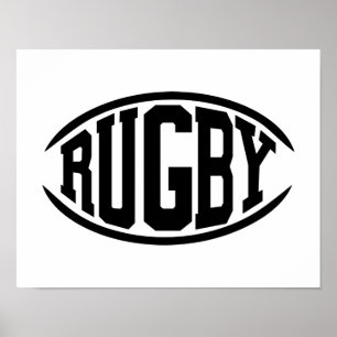 Poster Bola de Rugby