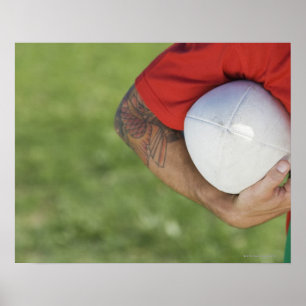 Poster Bola de rugby do carregando do homem