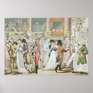 Poster Bola de traje na ópera, depois de 1800