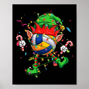 Poster Bola de Voleibol Dançante Elf Hat Scute Ss Cute Ss