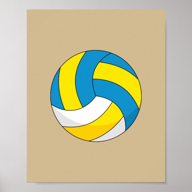 Poster Bola de Voleibol de Cartoon (Frente)