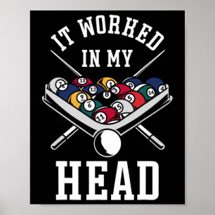 Poster Bola Do Jogador De Piscina Billiard Funcionou Na M