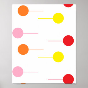 Poster Bola e linha em branco