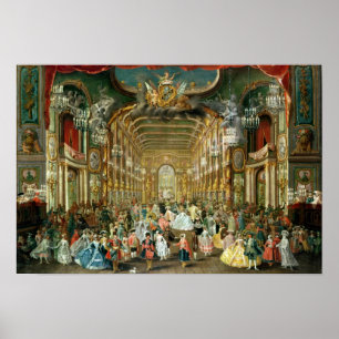 Poster Bola mascarada no Hoftheater, Bona, 1754