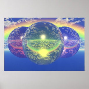 Pôster Bolas 2 - Arco-íris não natural