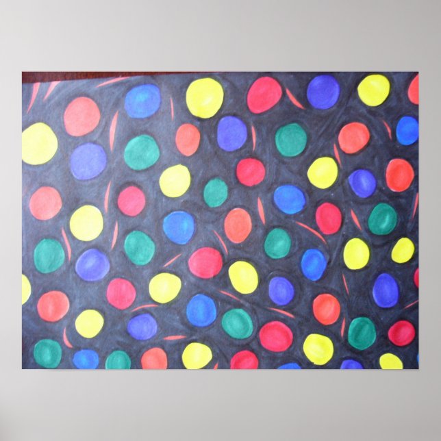 Poster Bolas de goma no espaço (Frente)