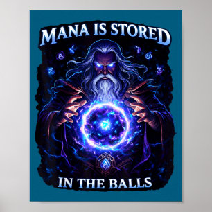 Poster Bolas de Mana Armazenadas Humor Rpg Arte