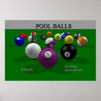 Pôster Bolas de piscina (impressão