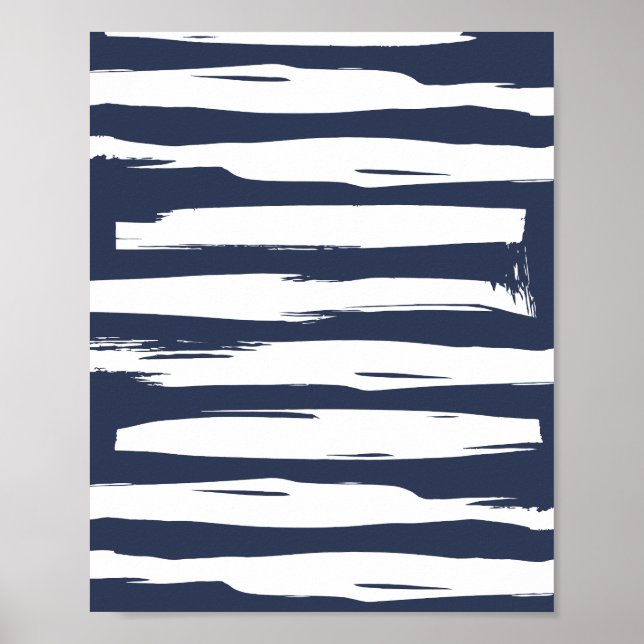 Poster Bold Brushstroke Stripes (Frente)