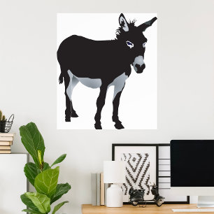 Poster Bold Donkey Silhouette Animal