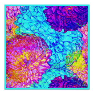 Pôster Bold e Linda Arte de Padrões Florais