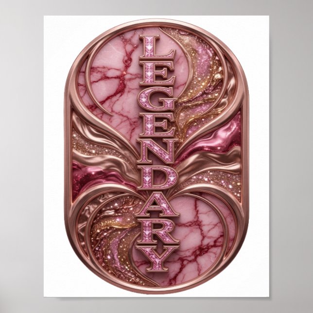 Poster Bold Gold LEGENDÁRIO Design Ousado (Frente)