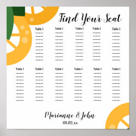 Poster Bold Lemon Slices Casamento