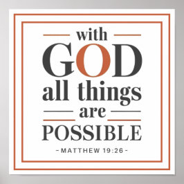 Poster Bold Modern With God All Things Are Possible