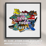 Pôster Bold Pop Art Runner Jogger<br><div class="desc">"Jogador Pop de Arte Negrito" é um design impressionante que apresenta uma colagem vibrante de tênis em cores ousadas e dinâmicas. Inspirado pela moderna estética da pop é ideal para corredores, entusiastas mais inteligentes e amantes da arte contemporânea. Esta design é perfeita para termômetros, acessórios, decoração doméstica e muito mais....</div>