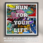 Pôster Bold Pop Art Runner Jogger<br><div class="desc">"Jogador Pop de Arte Negrito" é um design impressionante que apresenta uma colagem vibrante de tênis em cores ousadas e dinâmicas. Inspirado pela moderna estética da pop é ideal para corredores, entusiastas mais inteligentes e amantes da arte contemporânea. Esta design é perfeita para termômetros, acessórios, decoração doméstica e muito mais....</div>