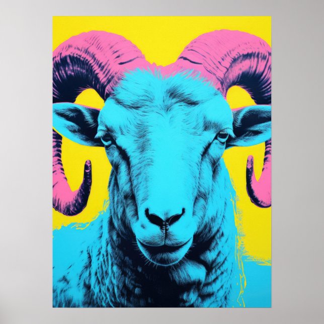 Poster Bold Ram: Neon Pop Art (Frente)