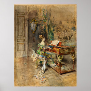 Poster Boldini - A Dama Pianista