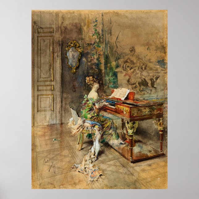 Poster Boldini - A Senhora Pianista (Frente)