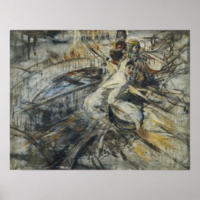 Poster Boldini - Estudo feminino em Veneza 1887 (Frente)