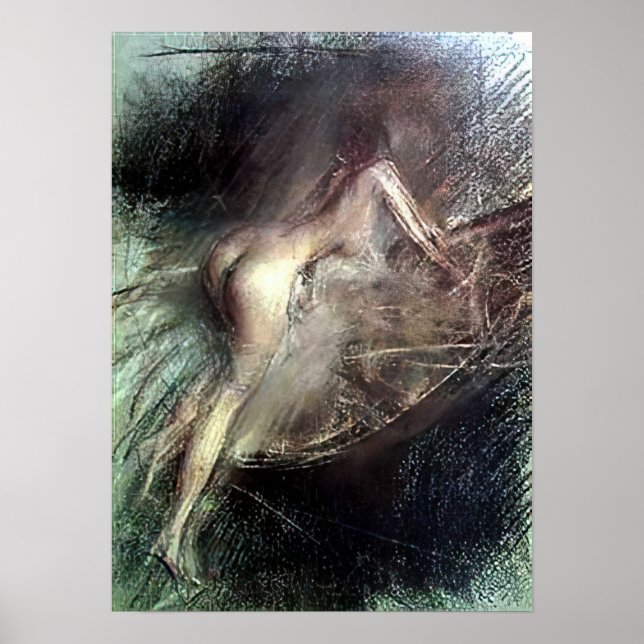 Poster Boldini - Jovem Senhora Entrando no Banho (Frente)
