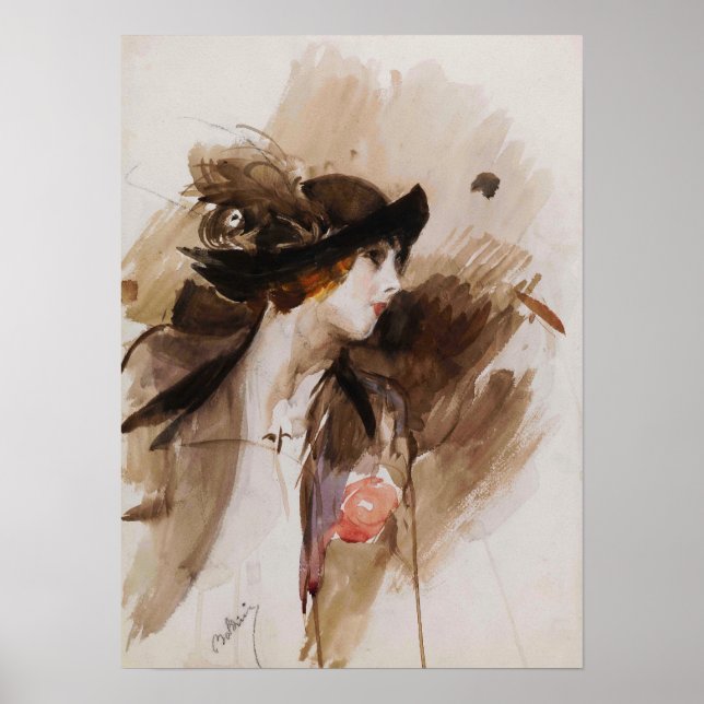 Poster Boldini - Mulher Usando Um Chapéu 1905 (Frente)