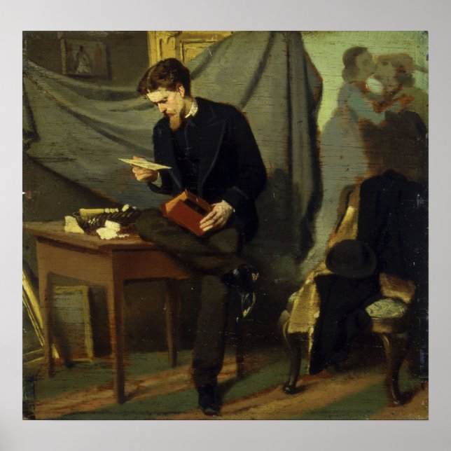 Poster Boldini - Retrato Do Pintor Alessandro Lanf.. (Frente)