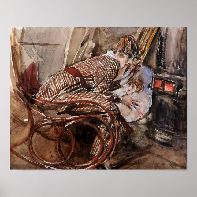 Poster Boldini - Senhora Diante da Estufa 1912 (Frente)