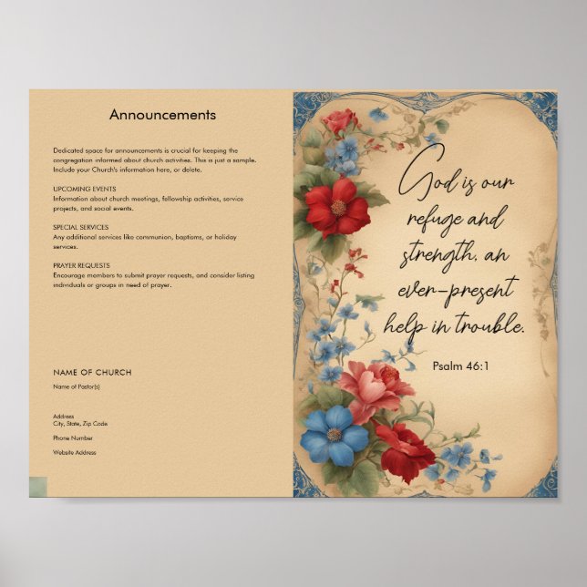 Poster Boletim da Igreja (Frente)