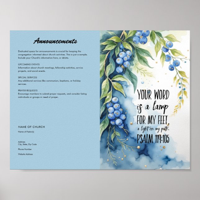 Poster Boletim da Igreja (Frente)