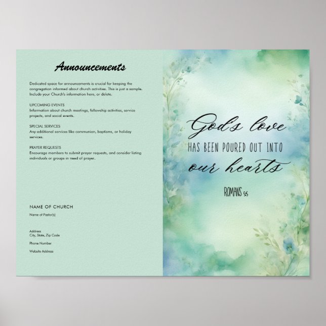 Poster Boletim da Igreja (Frente)