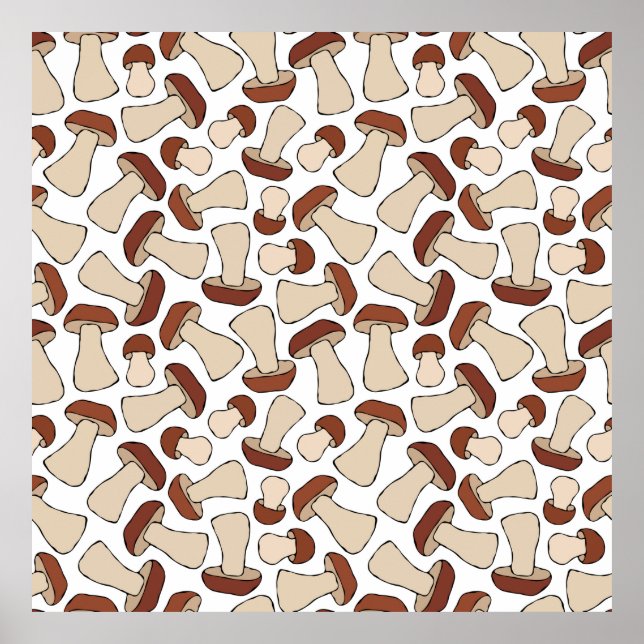 Poster Boletus ou Porcini Mushroom Patte sem Fim (Frente)