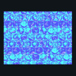 Pôster Bolha azul de arte pop embrulhada<br><div class="desc">Padrão de bolha de arte pop embrulhada em azul e turquesa</div>