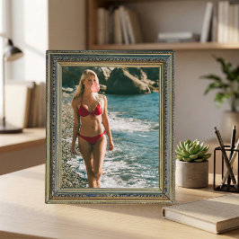 Poster Bolha de Goma Praia Garota Costa Verão Arte de Par