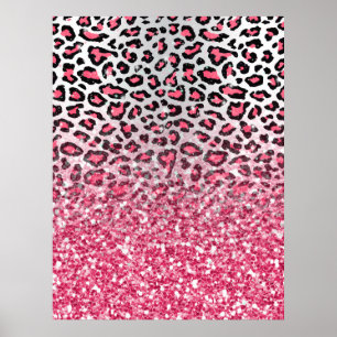 Pôster bolha de goma rosa-rosa-bolha-leopardo