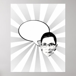Pôster Bolha do pensamento de Ruth Bader Ginsburg