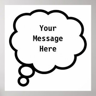 Pôster Bolha do pensamento, YourMessageHere