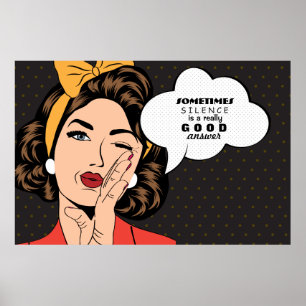Pôster Bolha inspirador do discurso da mulher retro do