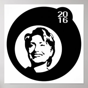 Pôster bolha preta de hillary clinton