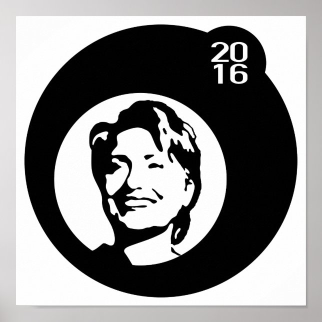 Pôster bolha preta de hillary clinton (Frente)