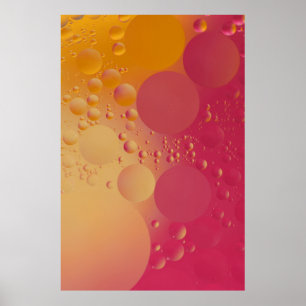 Poster Bolha rosa e laranja digital