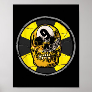 Poster Bolhas De Crânio Billiard 9 Ll Player Cue S