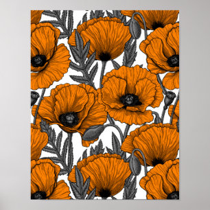 Poster Bolhas de laranja em branco