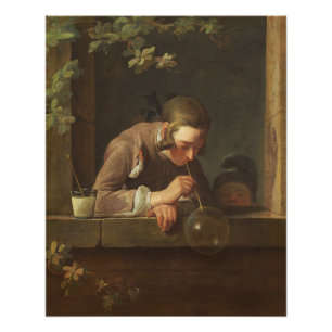 Pôster Bolhas de sabão, C. 1733 - 34 (óleo em canvas)