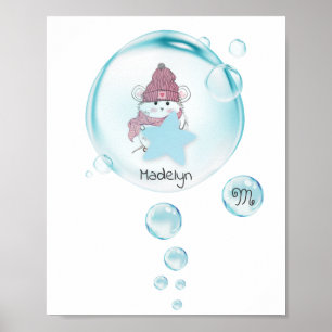 Poster Bolhas de Sabão de Hamster Fofo