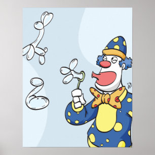 Poster Bolhas de sopro do palhaço