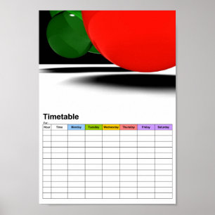 Poster Bolhas / Horário