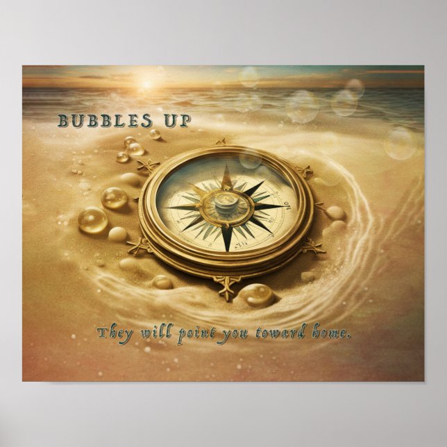 Poster Bolhas Para Cima - (Frente)